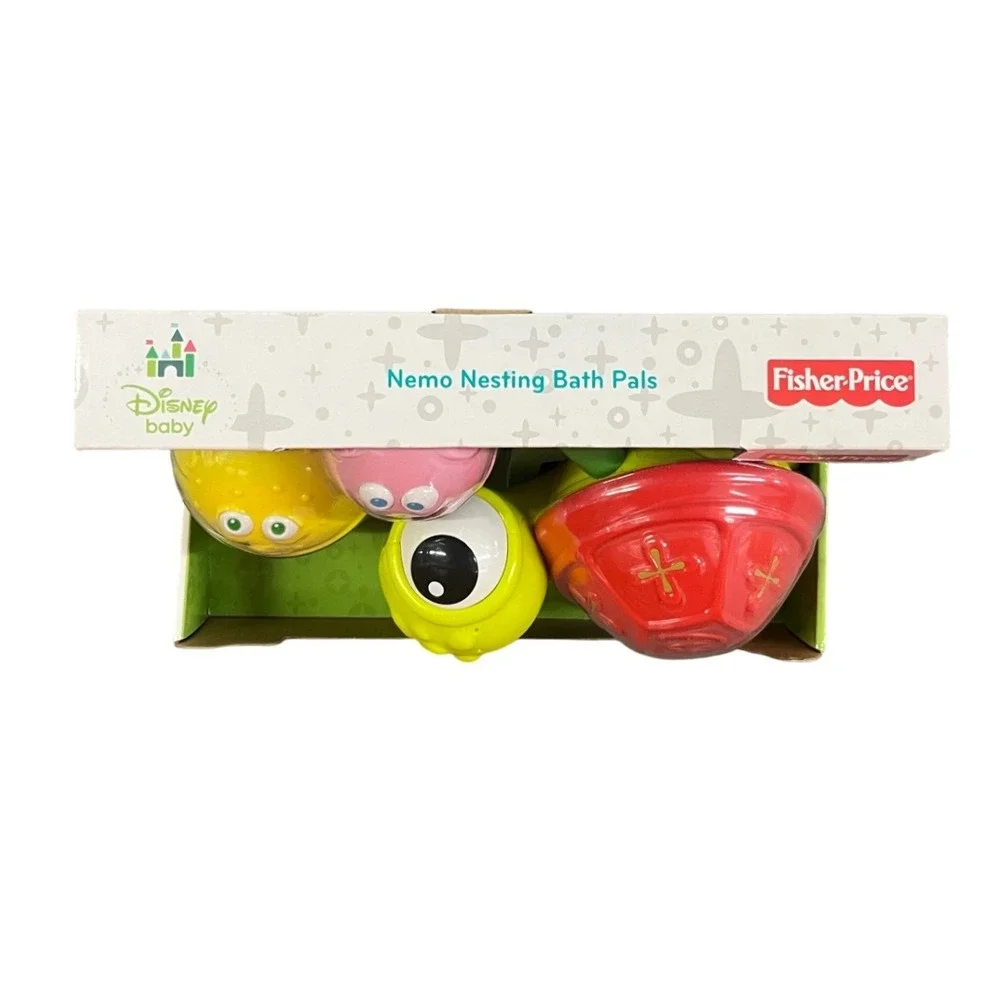 Baby Nemo Nesting Bath Pals X6178 Finding Nemo Toy Set Fisher-Price Disney New